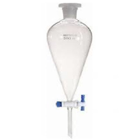 Teflon (PTFE) Musluklu Armudi Ayırma Hunisi